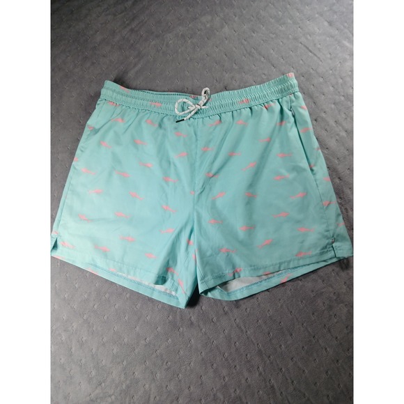 Brisira Other - Brisira Mens Swim Trunks XL Light Blue Pink Shark Print Board Shorts Drawstring